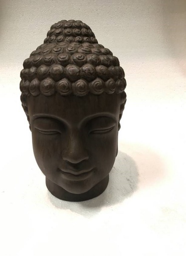 [2B-003NBK] Tête bouddha Mumbai  - 66cm Marron