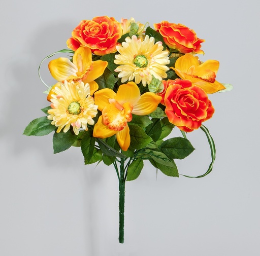 [4I-003Q6M] Bouquet de roses, lys et gerberas