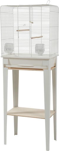 [1N-003QHN] Cage avec meuble chic loft - M - blanc - ZOLUX