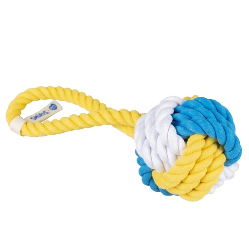 [4I-003ZNC] Balle en corde avec boucle 28cm Schtroumpfette 