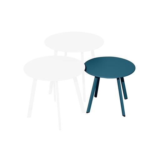 [33-004384] Table basse massaï bleu PROLOISIRS - ∅40cm
