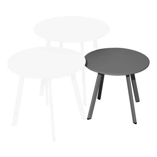 [33-004385] Table basse massaï graphite PROLOISIRS - ∅40cm