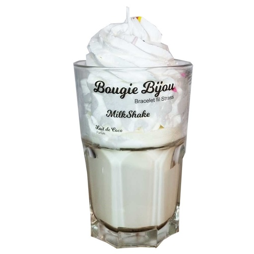 [4I-0043IE] Bougie strass milkshake coco PEAU D'ÂNE