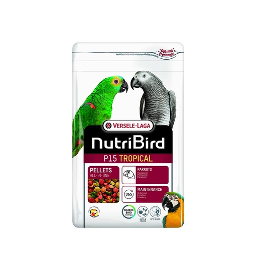 [1M-0045QA] Aliment granulés pour perroquets NutriBird PNUTRIBIRD P15 - Tropical 1kg