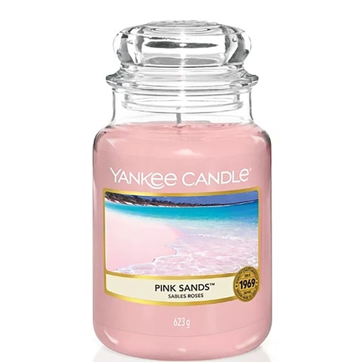 [23-0002KX] Bougie jarre sables roses YANKEE CANDLE - Grand modèle