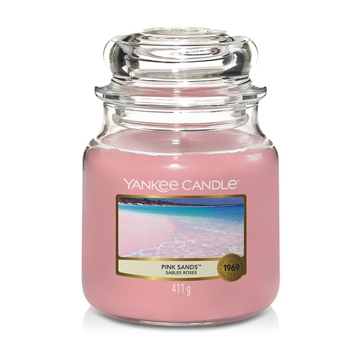 [23-0002KY] Bougie jarre sables roses YANKEE CANDLE - Moyen modèle