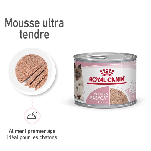 [2G-000X5K] Mousse spéciale Sevrage pour Chaton 4 mois ROYAL CANIN - 195g
