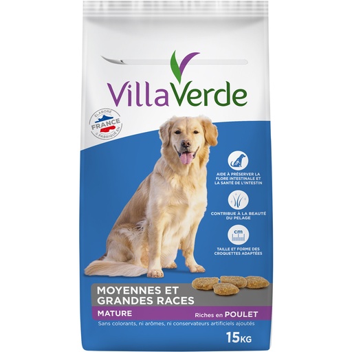 [2N-00102U] Croquettes Aliment premium chien mature VILLAVERDE - 15kg
