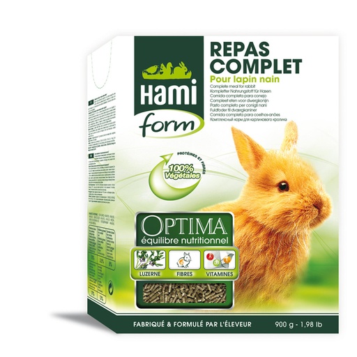 [1S-0016CO] Repas complet pour lapin nain HAMI FORM - 900g