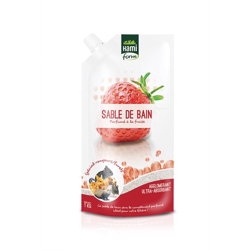 [1U-0016RZ] Sable de bain fraise HAMI FORM - 1kg