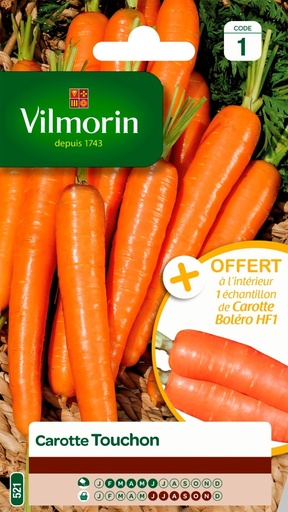 [48-001NC2] Graines de carotte touchon + échantillon boléro VILMORIN