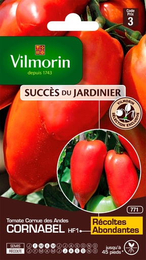 [48-001NJ4] Graines de tomate cornabel hf1 VILMORIN
