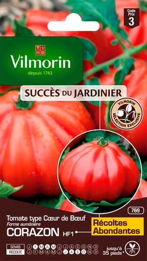 [48-001NJE] Graines de tomate corazon hf1 VILMORIN