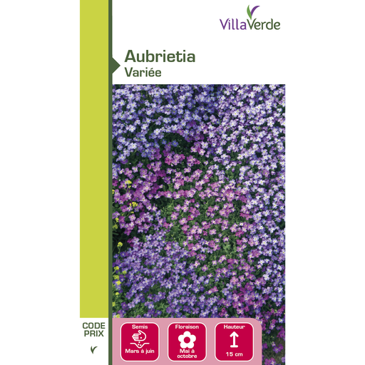 [3C-001OX8] Graines de fleurs aubrietia variée VILLAVERDE