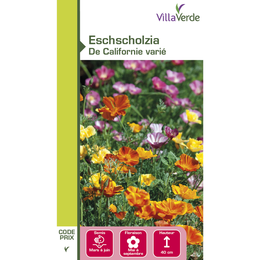 [3C-001OXQ] Graines de fleurs eschscholzia de californie varié VILLAVERDE