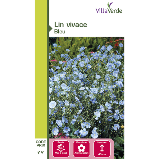 [3C-001OY6] Graines de fleurs lin vivace bleu VILLAVERDE
