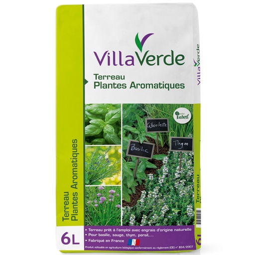 [W-001SVR] Terreau pour plantes aromatiques VILLAVERDE - 6L