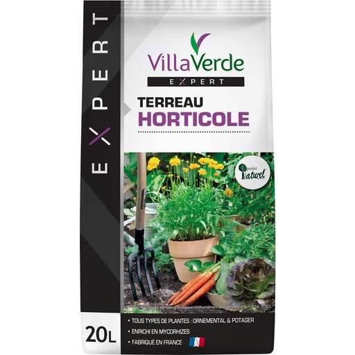 [W-001SVZ] Terreau horticole expert VILLAVERDE EXPERT - 20L