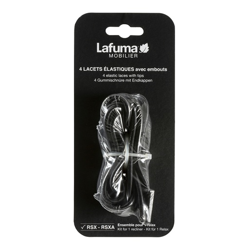 [2X-001XMT] Lacets élastiques avec embout coloris noir LAFUMA MOBILIER