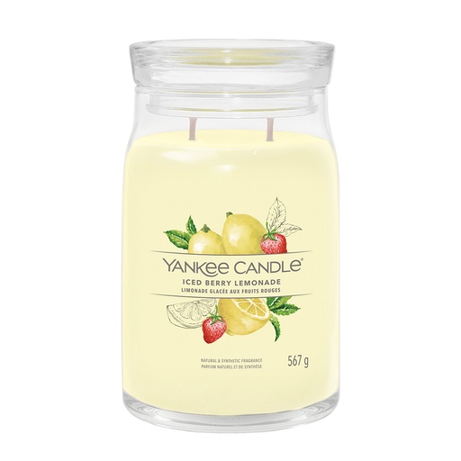 [23-004D4D] Bougie jarre limonade glacée aux fruits rouges YANKEE CANDLE - Grand modèle