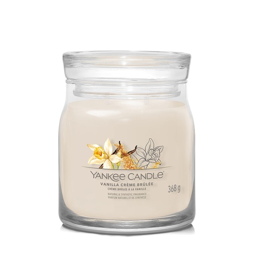 [23-004D58] Bougie jarre crème brûlée à la vanille YANKEE CANDLE - Moyen modèle 