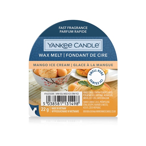 [23-004D60] Fondant de cire glace à la mangue YANKEE CANDLE