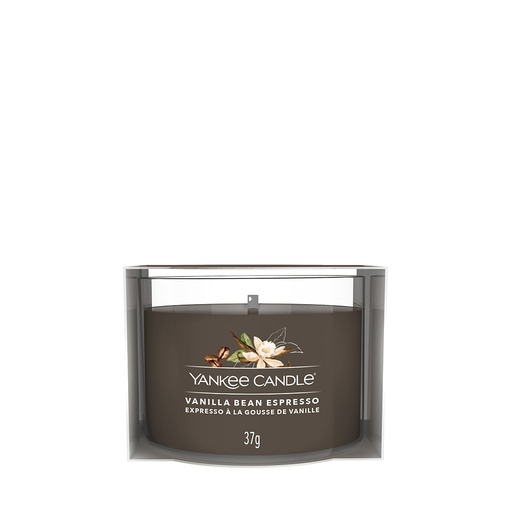 [23-004D9L] Bougie votive en verre expresso à la gousse de vanille YANKEE CANDLE 