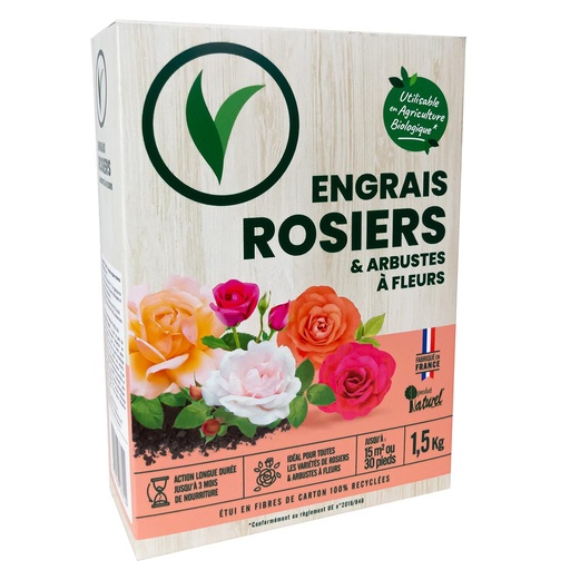 [V-004CTE] Engrais rosiers & arbustes à fleurs VILLAVERDE - 1.5kg