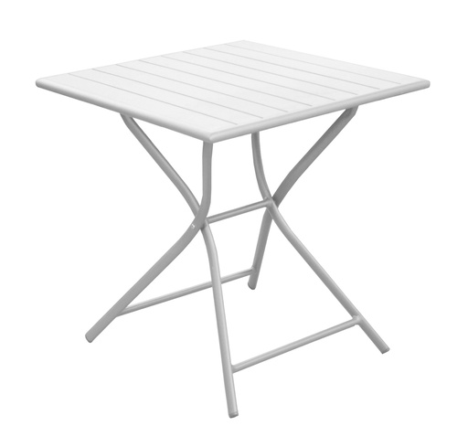 [30-0038HI] Table pliable guéridon cery blanc PROLOISIRS - 70cm
