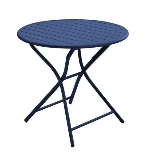 [30-004370] Table pliable guéridon cery bleu PROLOISIRS - 80cm
