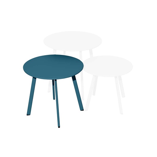[33-00438C] Table basse massaï bleu PROLOISIRS - ∅45cm