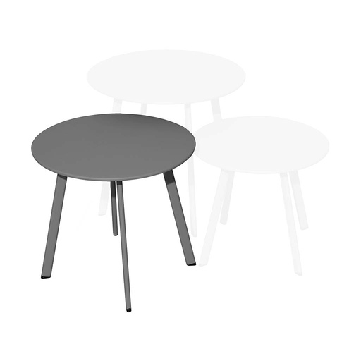 [33-00438D] Table basse massaï graphite PROLOISIRS - ∅45cm