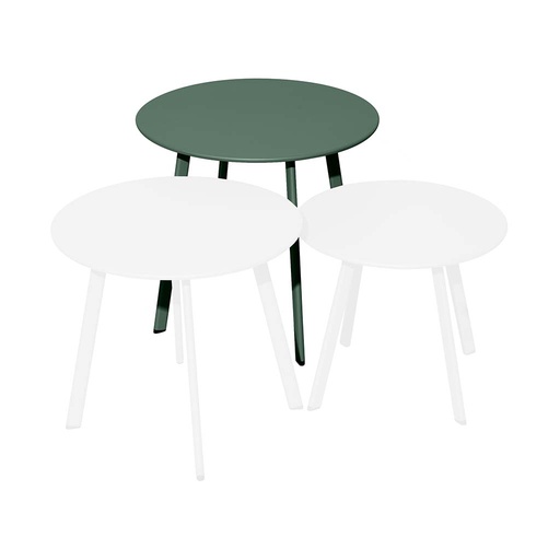 [33-00438O] Table basse massaï verte PROLOISIRS - ∅50cm