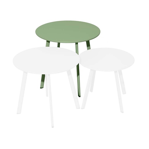 [33-00438P] Table basse massaï vert light PROLOISIRS - ∅50cm