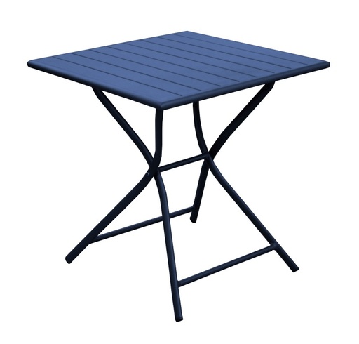 [30-0044NI] Table pliable guéridon cery bleu PROLOISIRS - 70cm